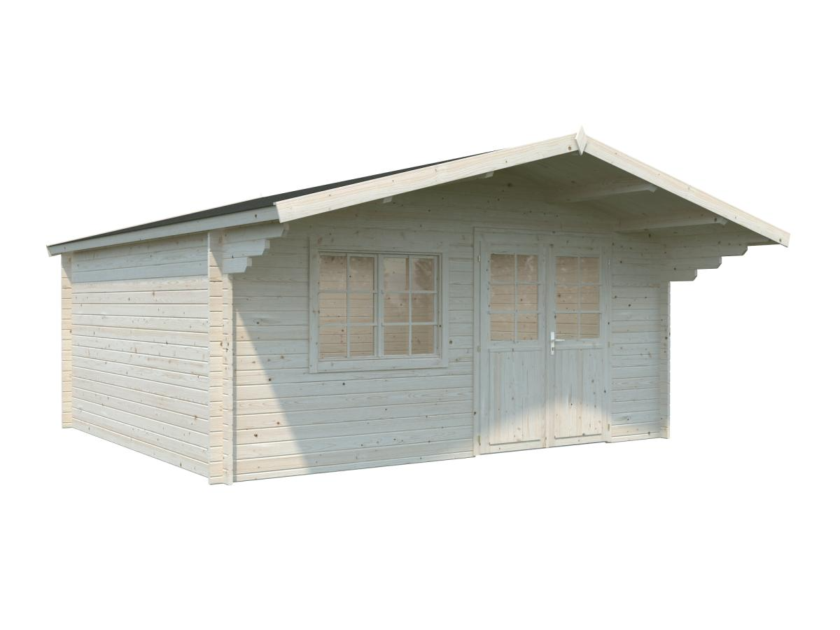 Palmako | Britta L (16'5" x 14'7" | 212 sq.ft. | 1.6") Swiss Chalet Style Garden Log Cabin