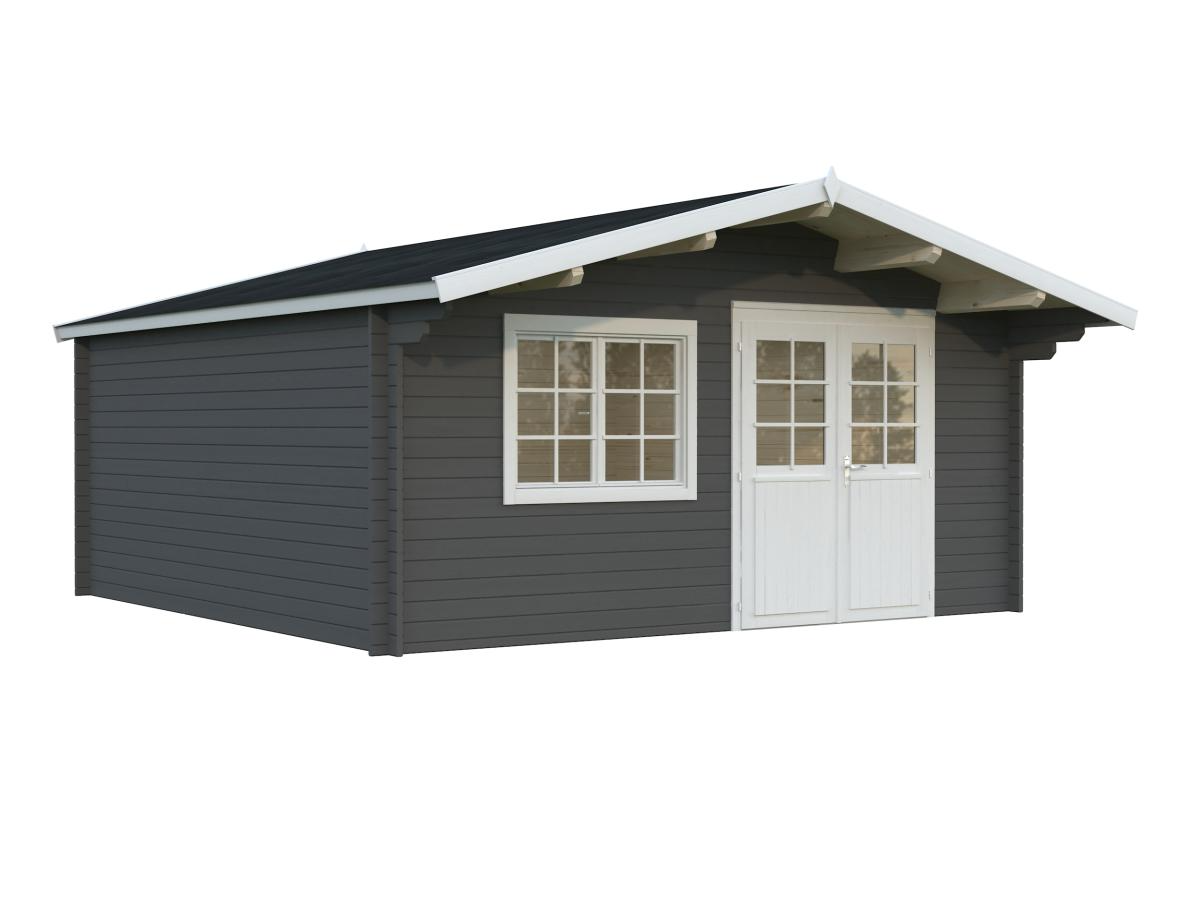 Palmako | Britta XL (16'5" x 16'5" | 240 sq.ft. | 1.6") Swiss Chalet Style Garden Log Cabin