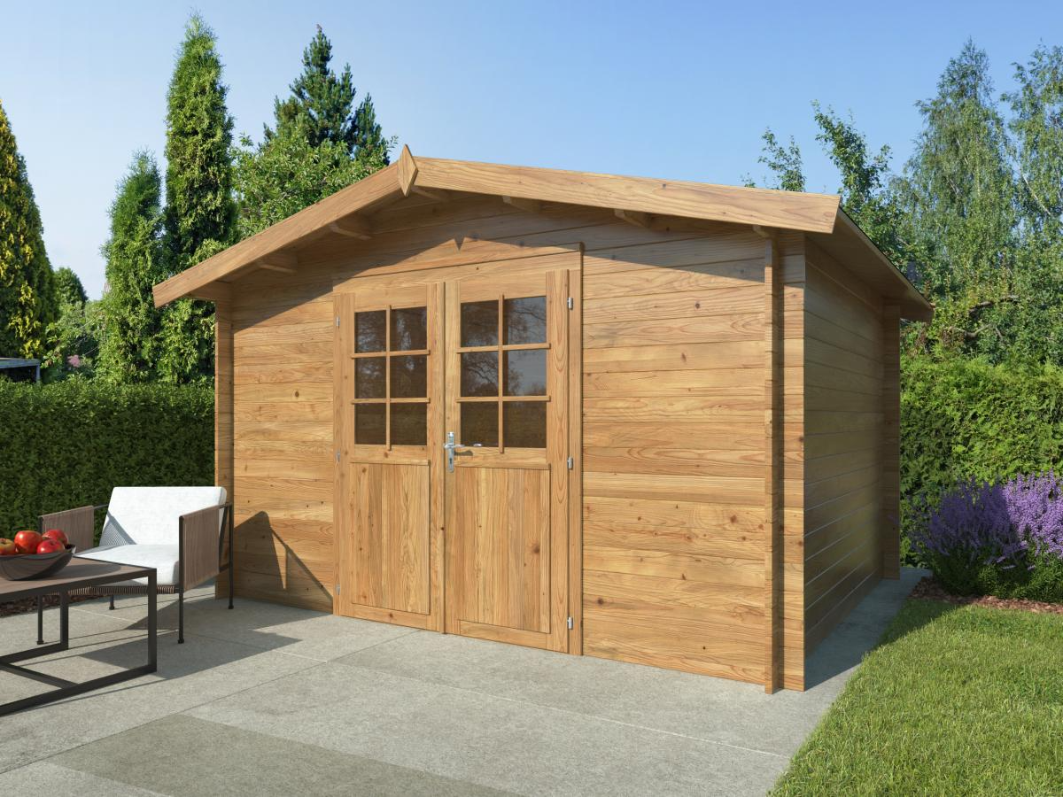 Palmako | Valentine L (11'9" x 9'9" | 96.9 sq.ft. | 1.1") Pressure Treated Double Door Garden Shed