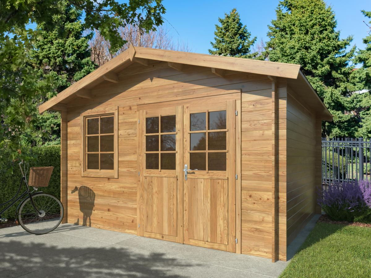 Palmako | Valentine XL (12'6" x 11'1" | 118.4 sq.ft. | 1.1") Pressure Treated Double Door Garden Shed
