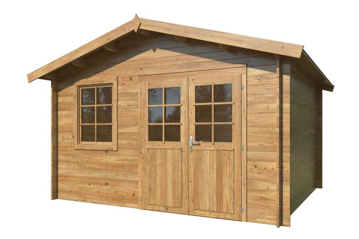Palmako | Valentine XL (12'6" x 11'1" | 118.4 sq.ft. | 1.1") Pressure Treated Double Door Garden Shed