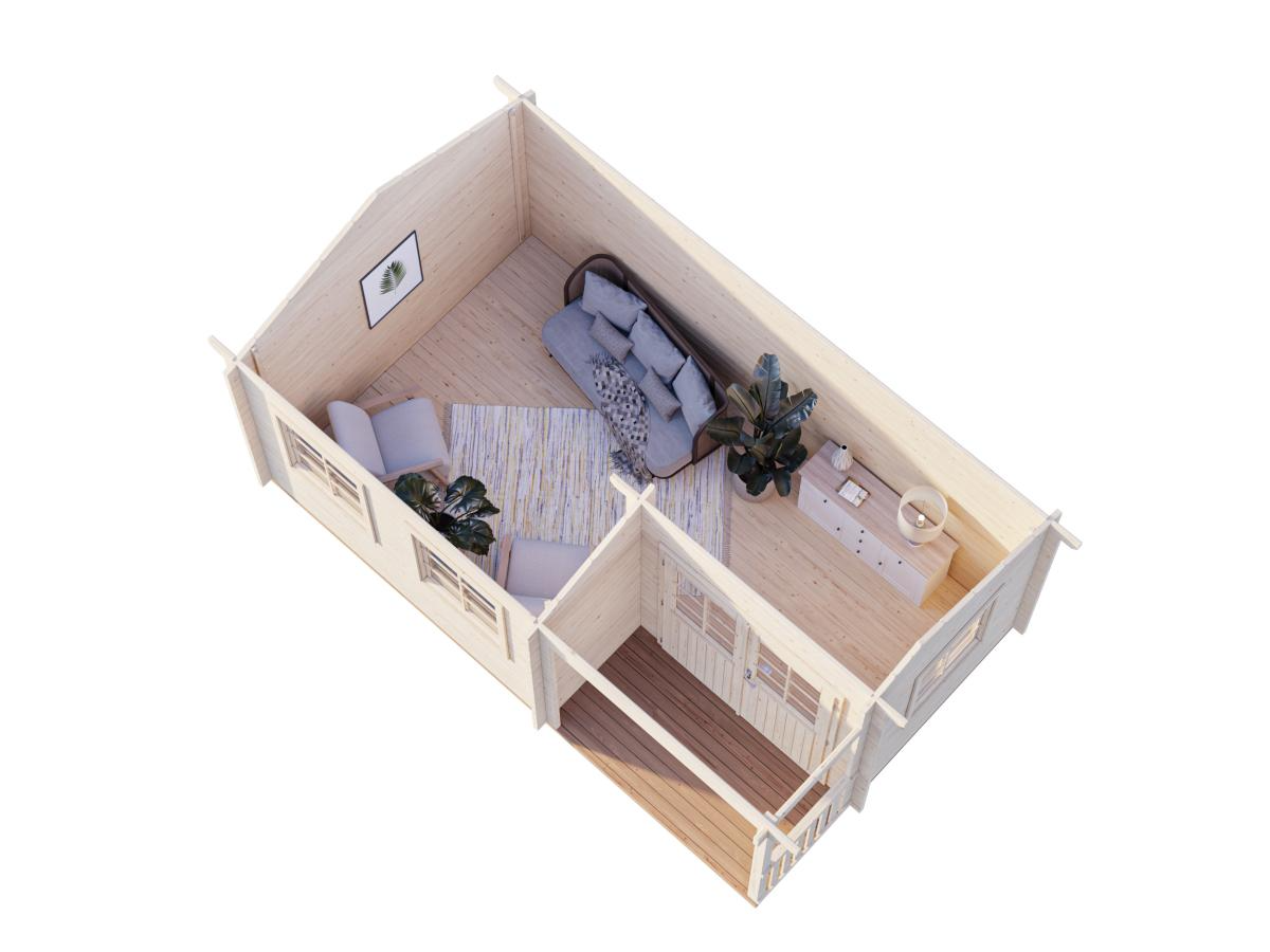 Palmako | Susanna S (17'5" x 10'6" | 133.5 sq.ft. | 1.7") Traditional Homestead Log Cabin