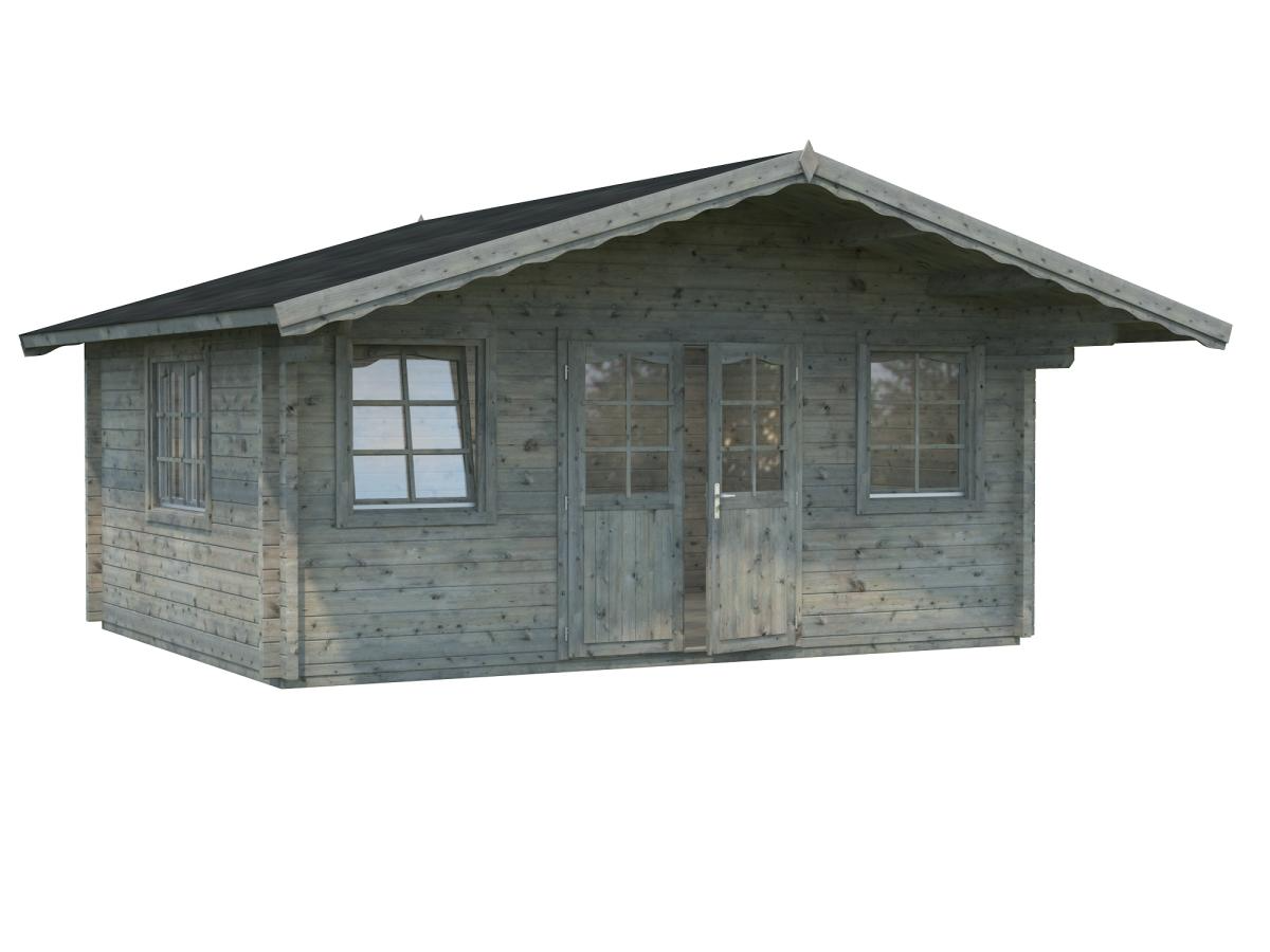 Palmako | Helena L (17'5" x 13'5" | 200.2 sq.ft. | 2.8") Double Glazed Traditional Log Cabin with Roof Overhang