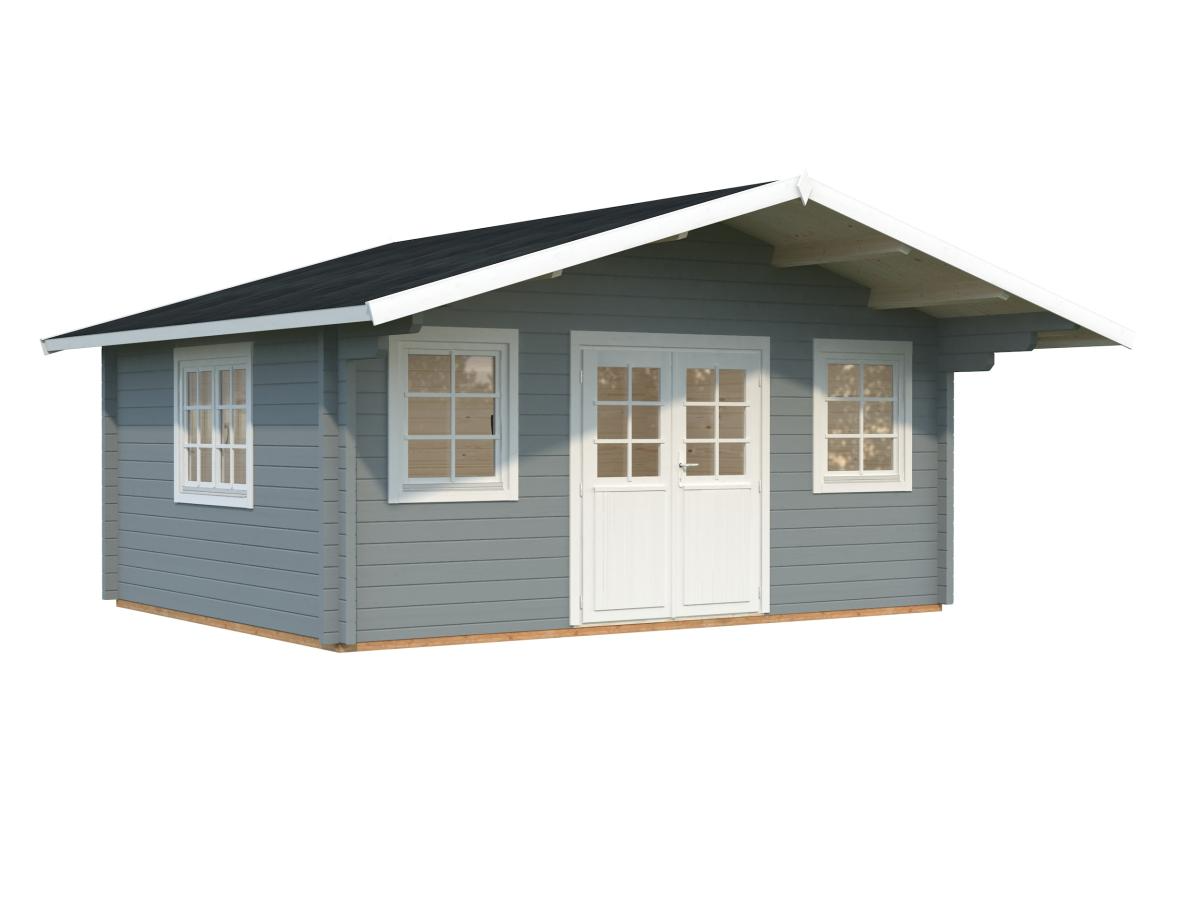 Palmako | Helena L (17'5" x 13'5" | 200.2 sq.ft. | 2.8") Double Glazed Traditional Log Cabin with Roof Overhang