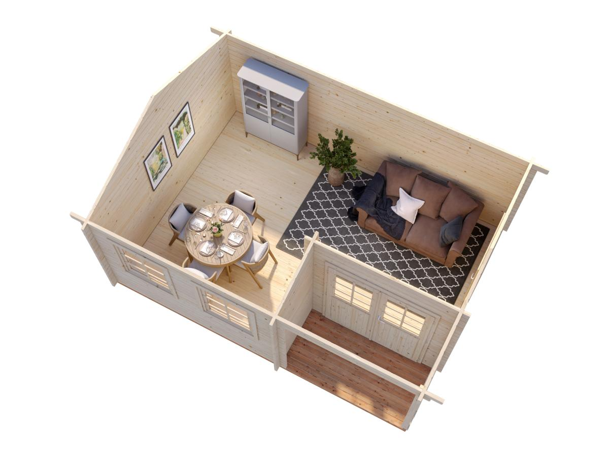 Palmako | Susanna M (17'5" x 13'1" | 176.5 sq.ft. | 1.7") Traditional Homestead Log Cabin