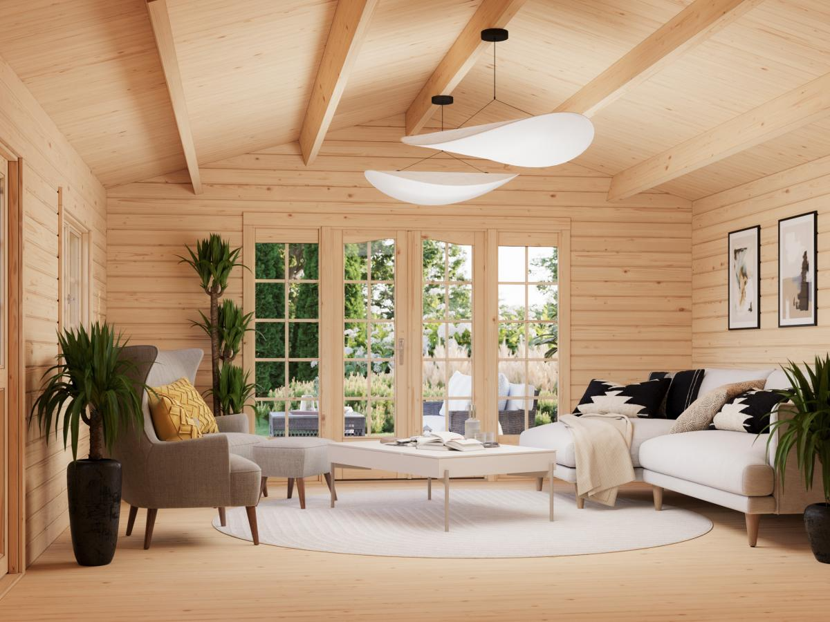 Palmako | Irene L (15'5" x 18'8" | 257.4 sq.ft. | 1.7") Garden Log Cabin