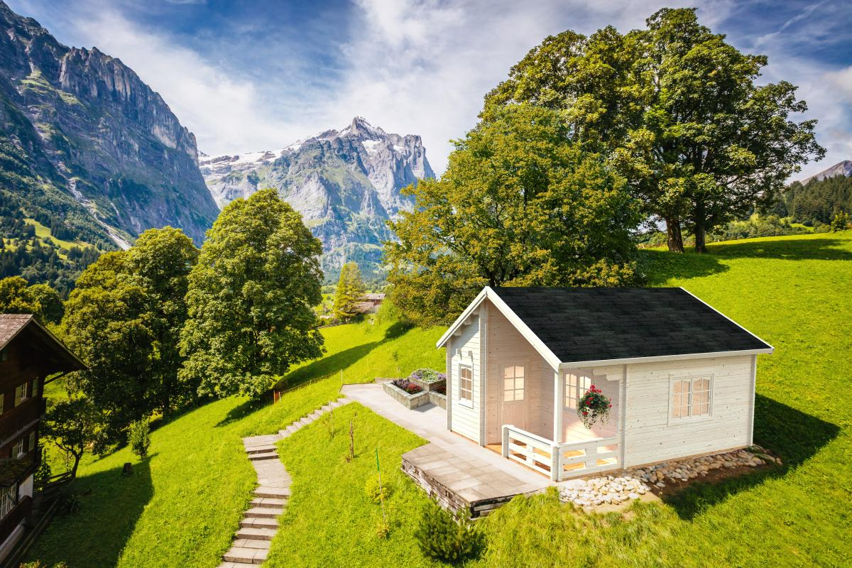 Palmako | Emily (19'4" x 18'8" | 430.6 sq.ft. | 2.8") Log Cabin Holiday Chalet