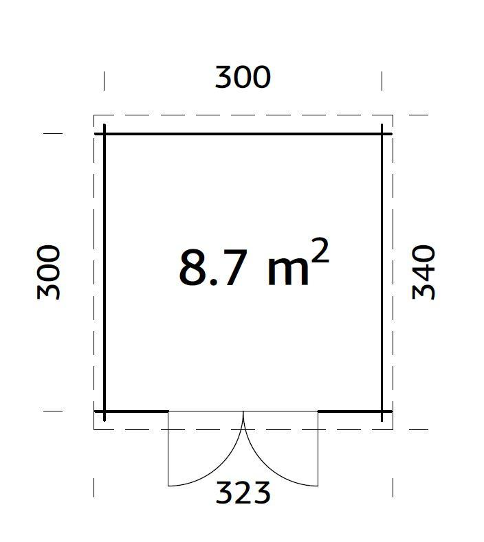 Palmako | Ella (10'6" x 10'6" | 93.6 sq.ft. | 1.1") Pent Roof Garden House