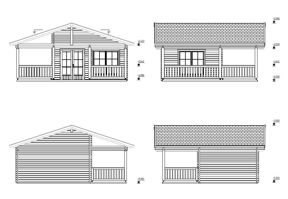 Palmako | Agneta L (17'1" x 13'9" | 202.4 sq.ft. | 2.7") Summer House with Large Veranda
