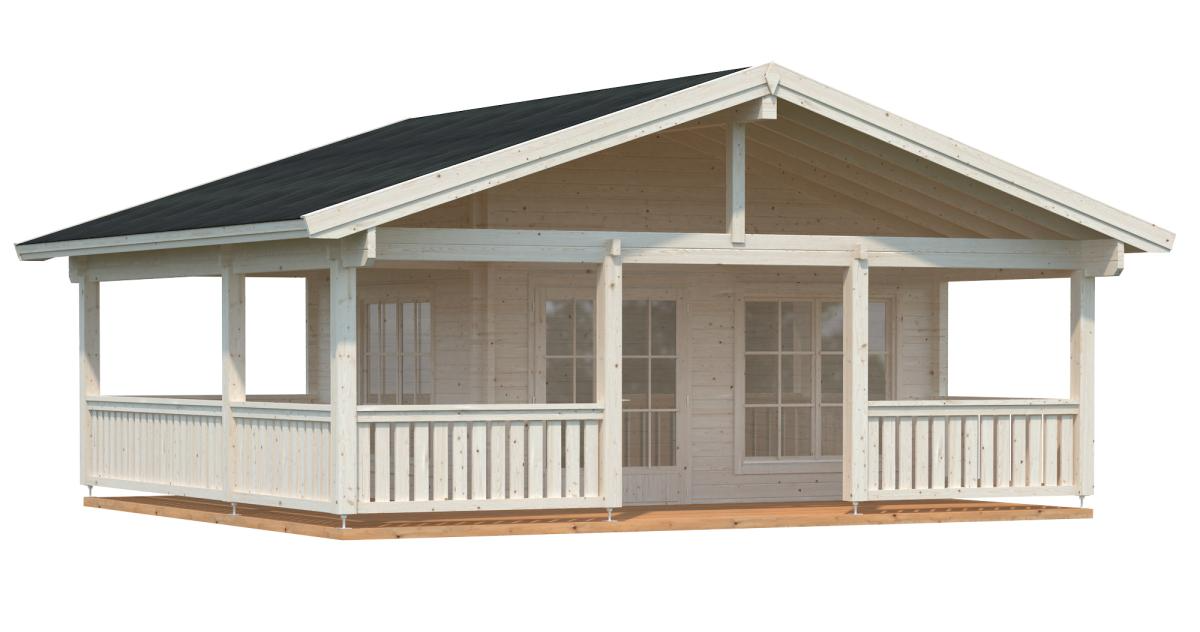 Palmako | Agneta L (17'1" x 13'9" | 202.4 sq.ft. | 2.7") Summer House with Large Veranda