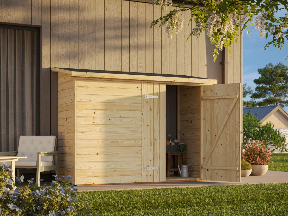 Palmako | Leif XS (7'8" x 3'1" | 23.7 sq.ft.) Add-on Garden Side Shed