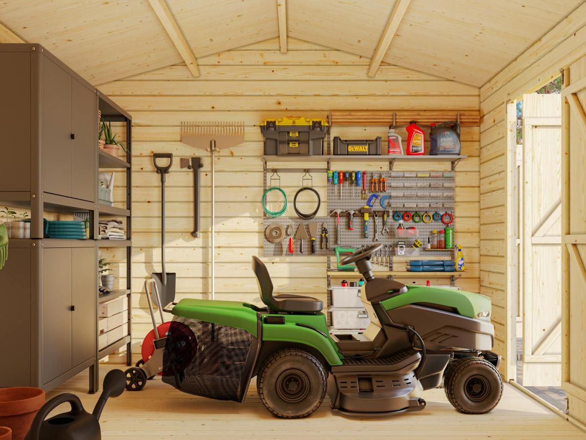 Palmako | Jari L (17′1″ × 10′6″ | 156.1 sq.ft. | 1.1″) Two Room Timber Log Shed