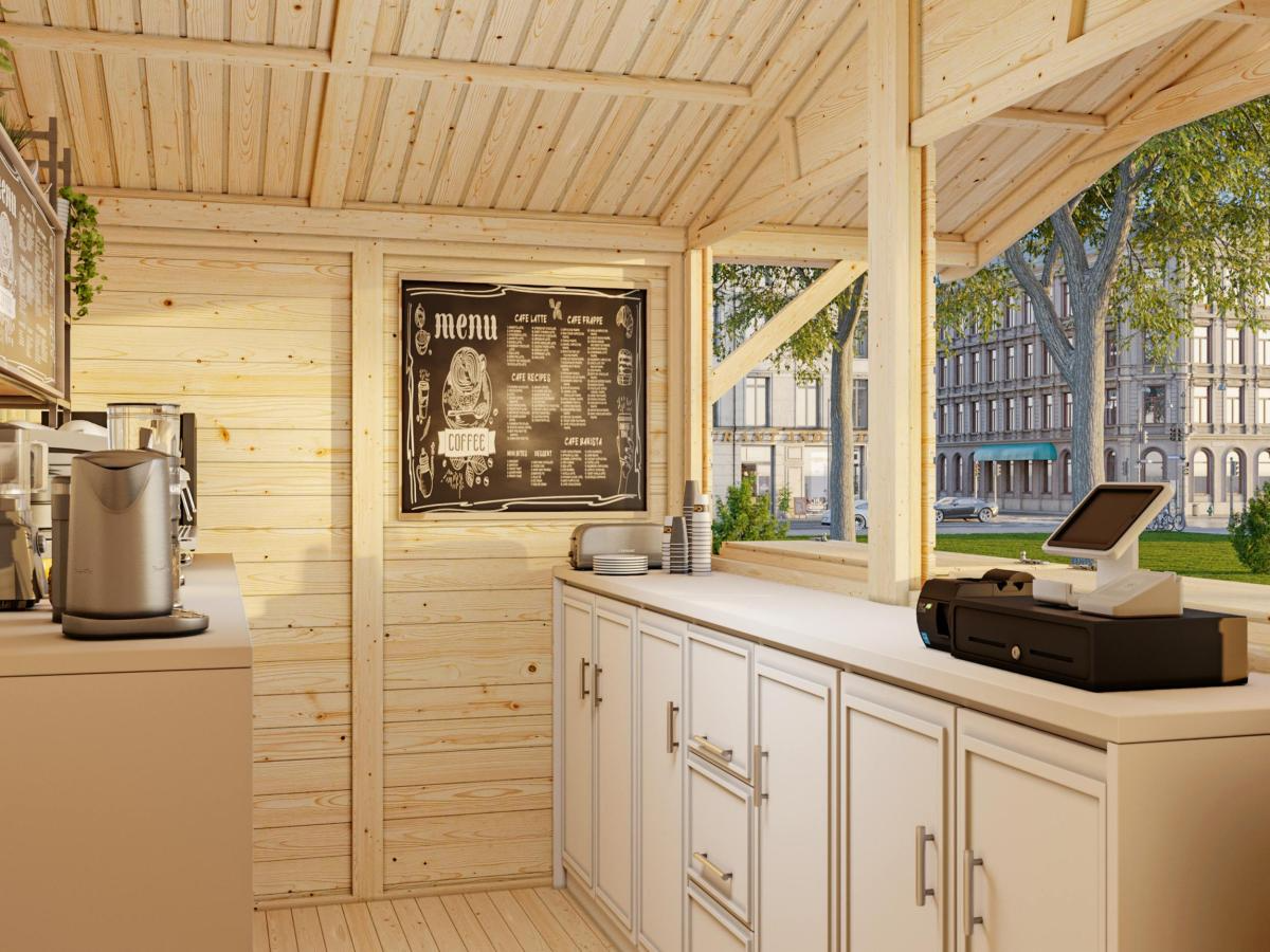 Palmako | Stella S (8′11″ × 6′3″ | 53.8 sq.ft.) Garden Drinks Bar