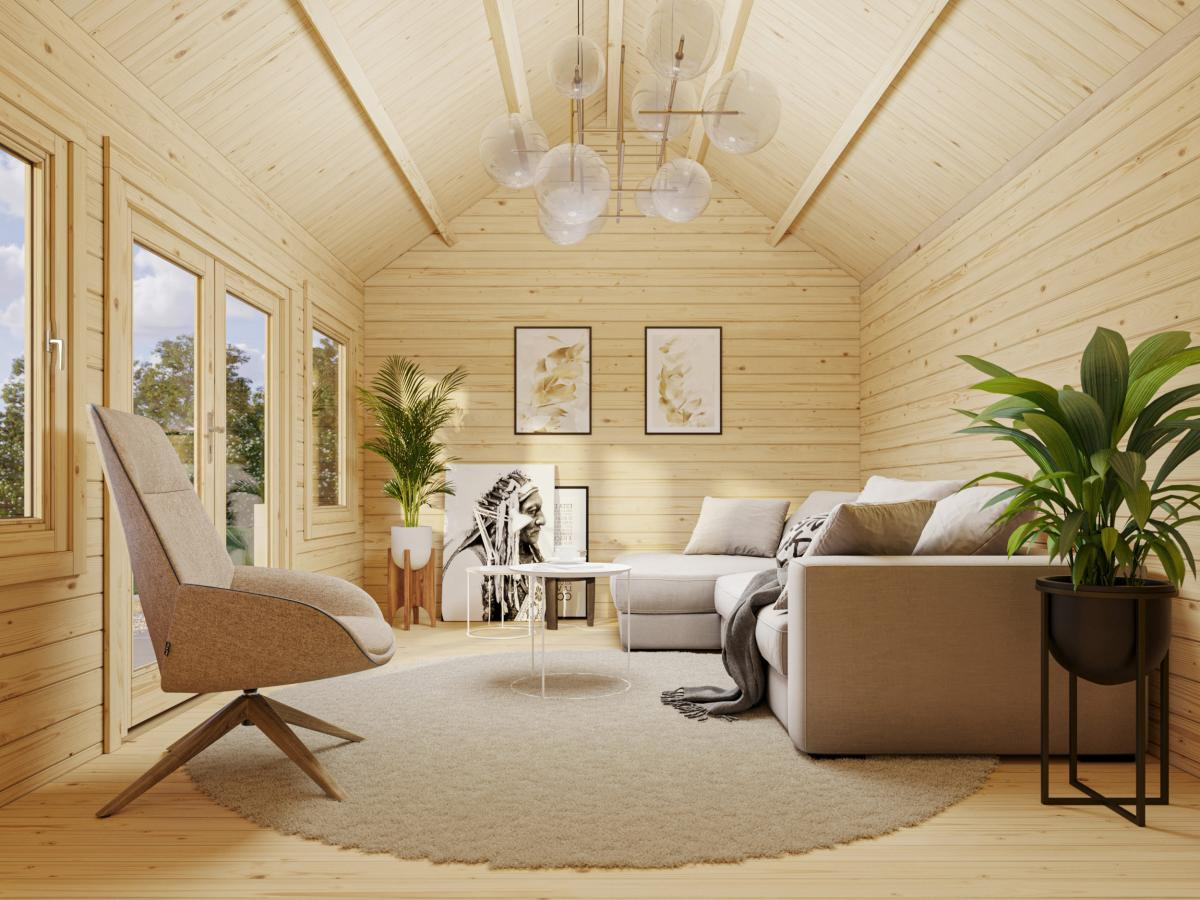 Palmako | Claudia L (15'5" x 11'6" | 152.8 sq.ft. | 1.7") Clockhouse Style Log Cabin