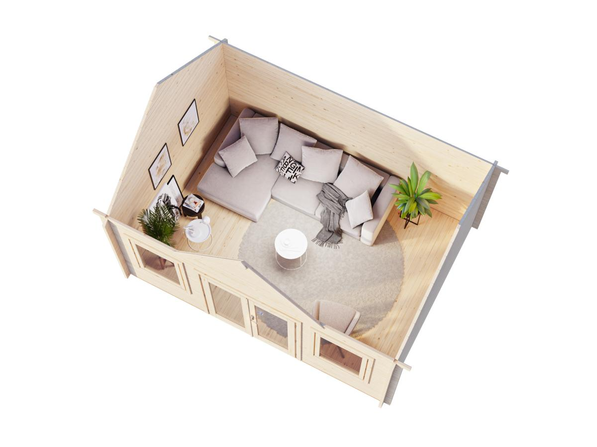 Palmako | Claudia L (15'5" x 11'6" | 152.8 sq.ft. | 1.7") Clockhouse Style Log Cabin