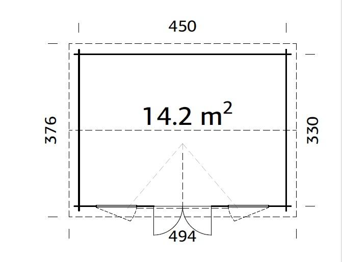 Palmako | Claudia L (15'5" x 11'6" | 152.8 sq.ft. | 1.7") Clockhouse Style Log Cabin
