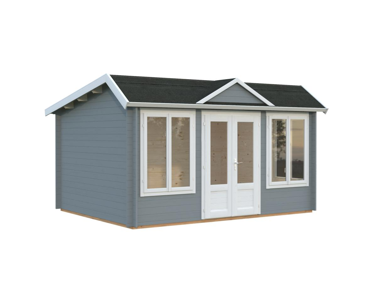 Palmako | Claudia Pent M (13'9" x 10'6" | 123.8 sq.ft. | 1.3") Under 2.5m Clockhouse Style Log Cabin