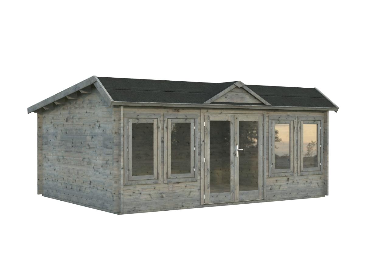 Palmako | Claudia Pent XL (18'1" x 13'1" | 208.8 sq.ft. | 1.3") Under 2.5m Clockhouse Style Large Log Cabin
