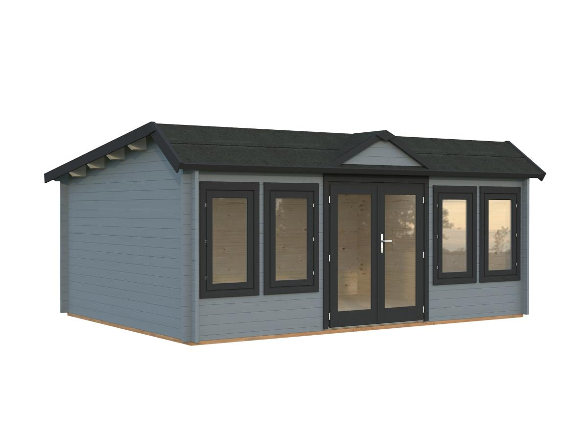 Palmako | Claudia Pent XL (18'1" x 13'1" | 208.8 sq.ft. | 1.3") Under 2.5m Clockhouse Style Large Log Cabin