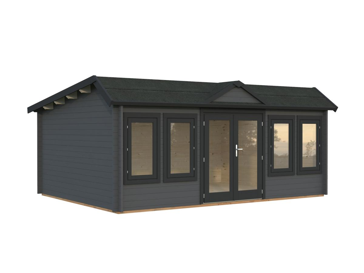 Palmako | Claudia Pent XL (18'1" x 13'1" | 208.8 sq.ft. | 1.3") Under 2.5m Clockhouse Style Large Log Cabin