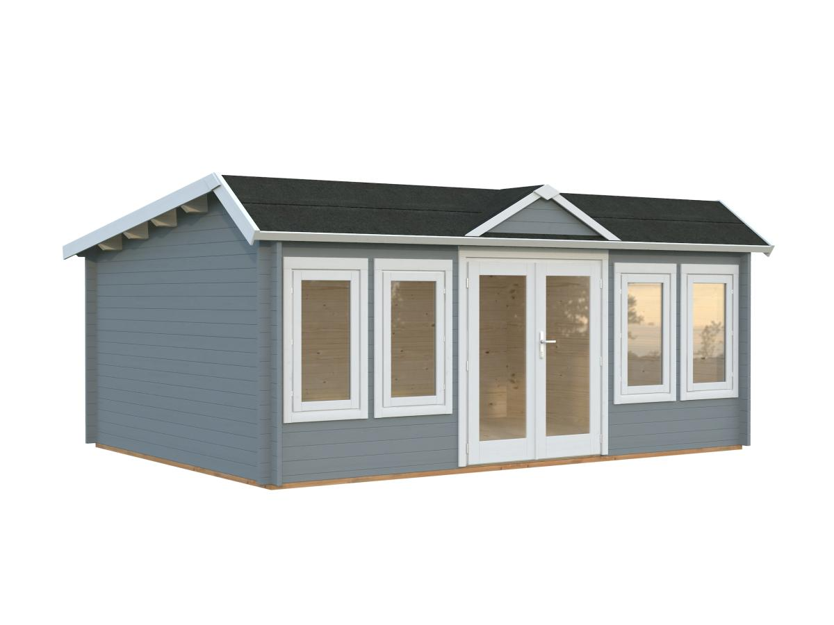 Palmako | Claudia Pent XL (18'1" x 13'1" | 208.8 sq.ft. | 1.3") Under 2.5m Clockhouse Style Large Log Cabin