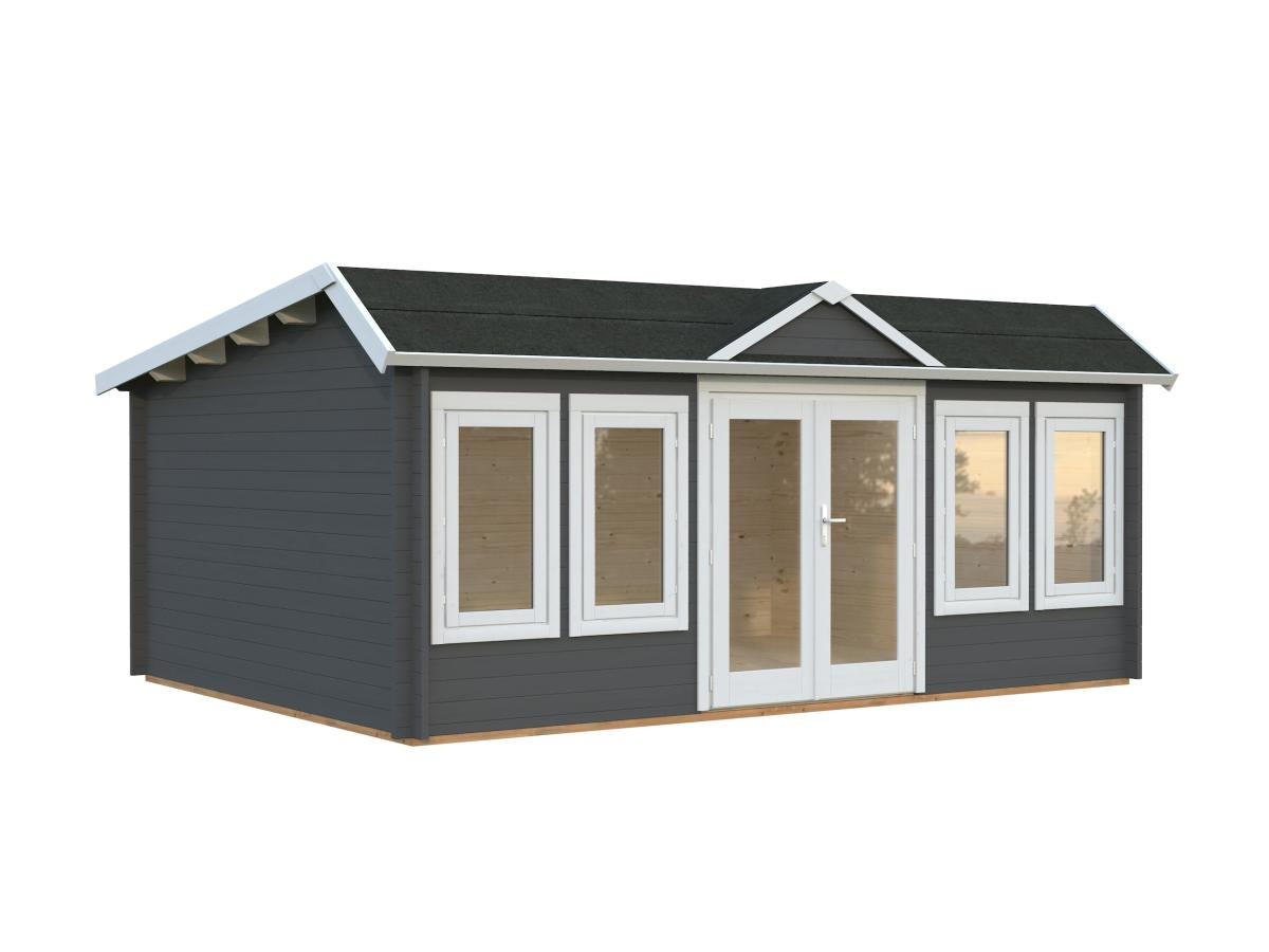 Palmako | Claudia Pent XL (18'1" x 13'1" | 208.8 sq.ft. | 1.3") Under 2.5m Clockhouse Style Large Log Cabin