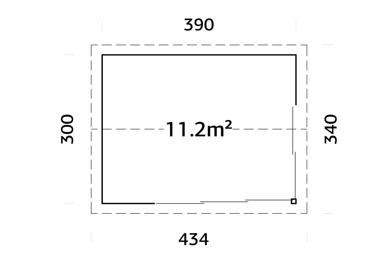 Palmako | Amanda S (12'10" x 9'10" | 120.6 sq.ft. | 1.7") Modern Corner Summer House With Sliding Doors
