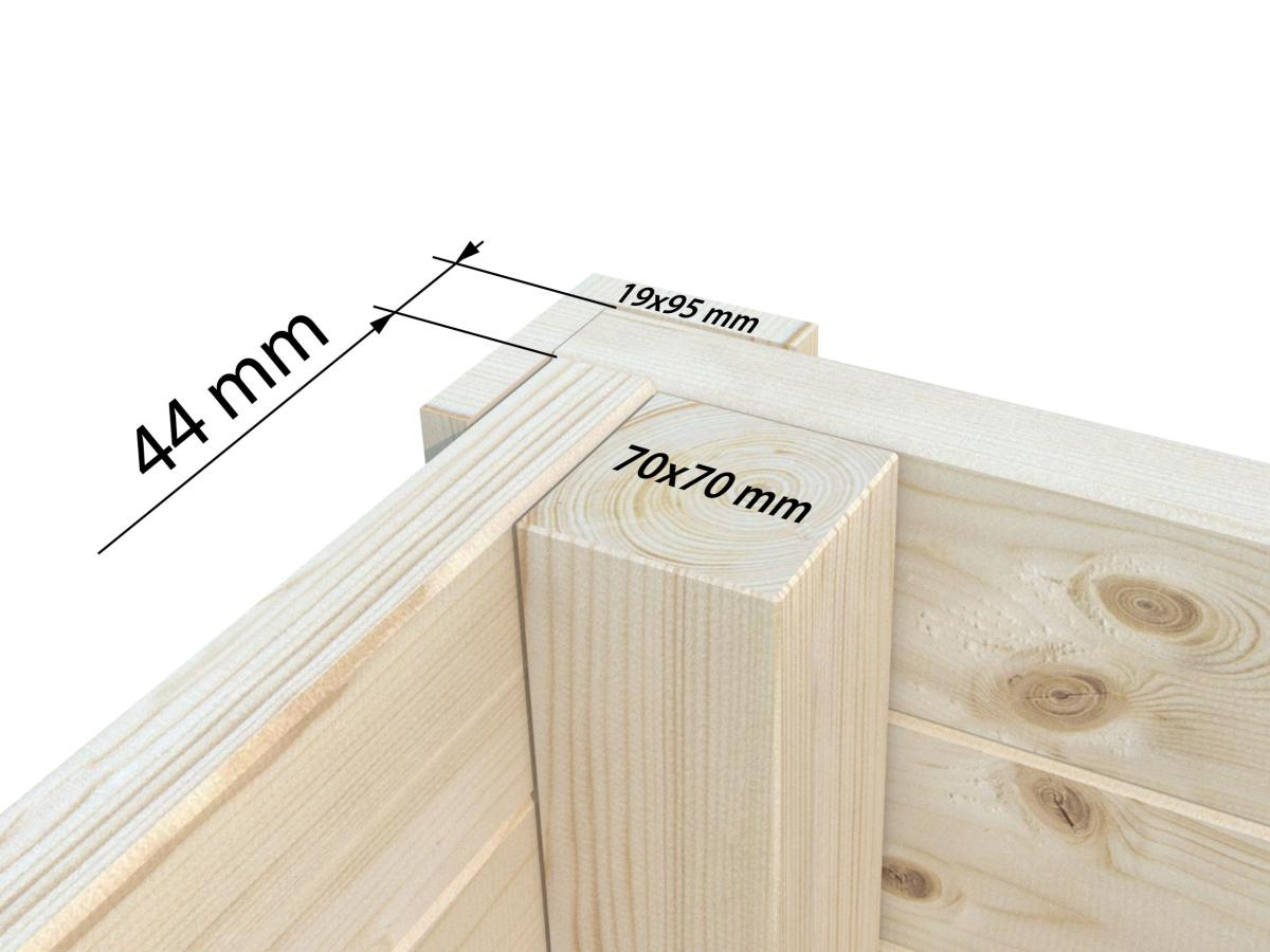 Palmako | Amanda M (19'6" x 9'10" | 184.1 sq.ft. | 1.7") Modern Timber Garden Room with Sliding Doors