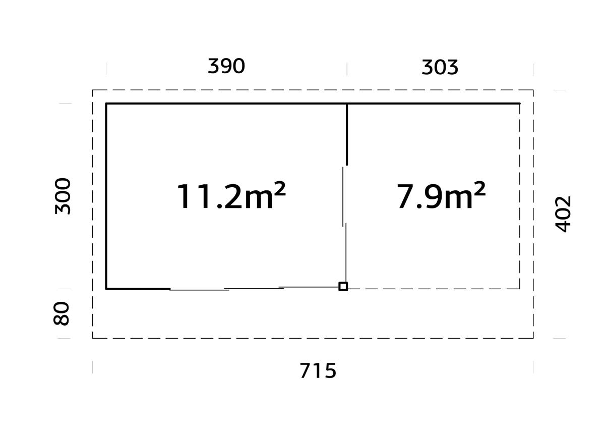 Palmako | Andrea L (22'9" x 9'10" | 204.5 sq.ft. | 1.7") Garden Room with Sliding Doors