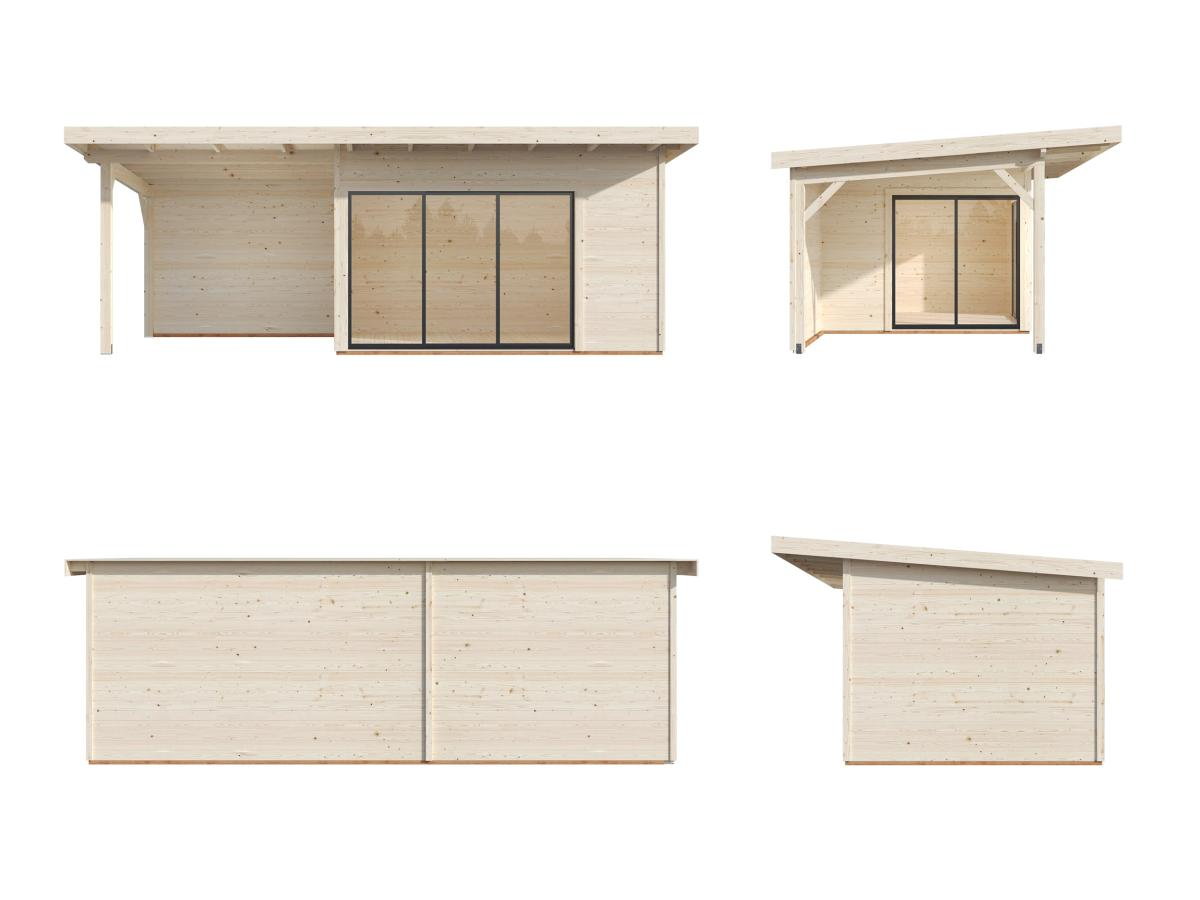 Palmako | Andrea L (22'9" x 9'10" | 204.5 sq.ft. | 1.7") Garden Room with Sliding Doors