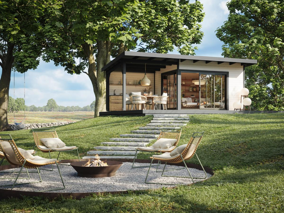 Palmako | Andrea L (22'9" x 9'10" | 204.5 sq.ft. | 1.7") Garden Room with Sliding Doors