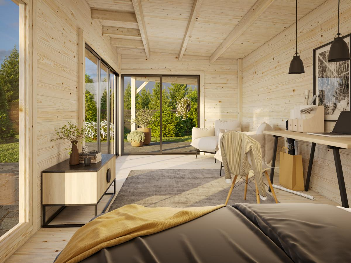 Palmako | Andrea XL (29'6" x 9'10" | 269.1 sq.ft. | 1.7") Garden Room with Sliding Doors