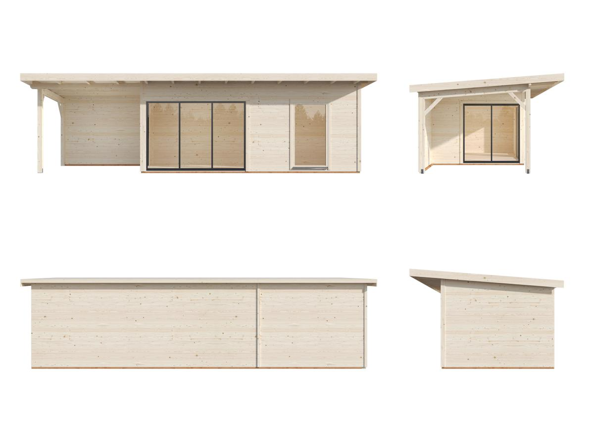 Palmako | Andrea XL (29'6" x 9'10" | 269.1 sq.ft. | 1.7") Garden Room with Sliding Doors