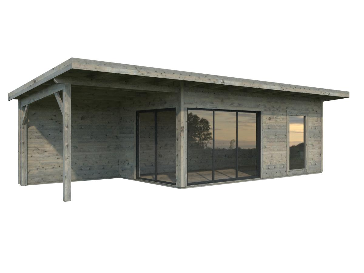 Palmako | Andrea XL (29'6" x 9'10" | 269.1 sq.ft. | 1.7") Garden Room with Sliding Doors