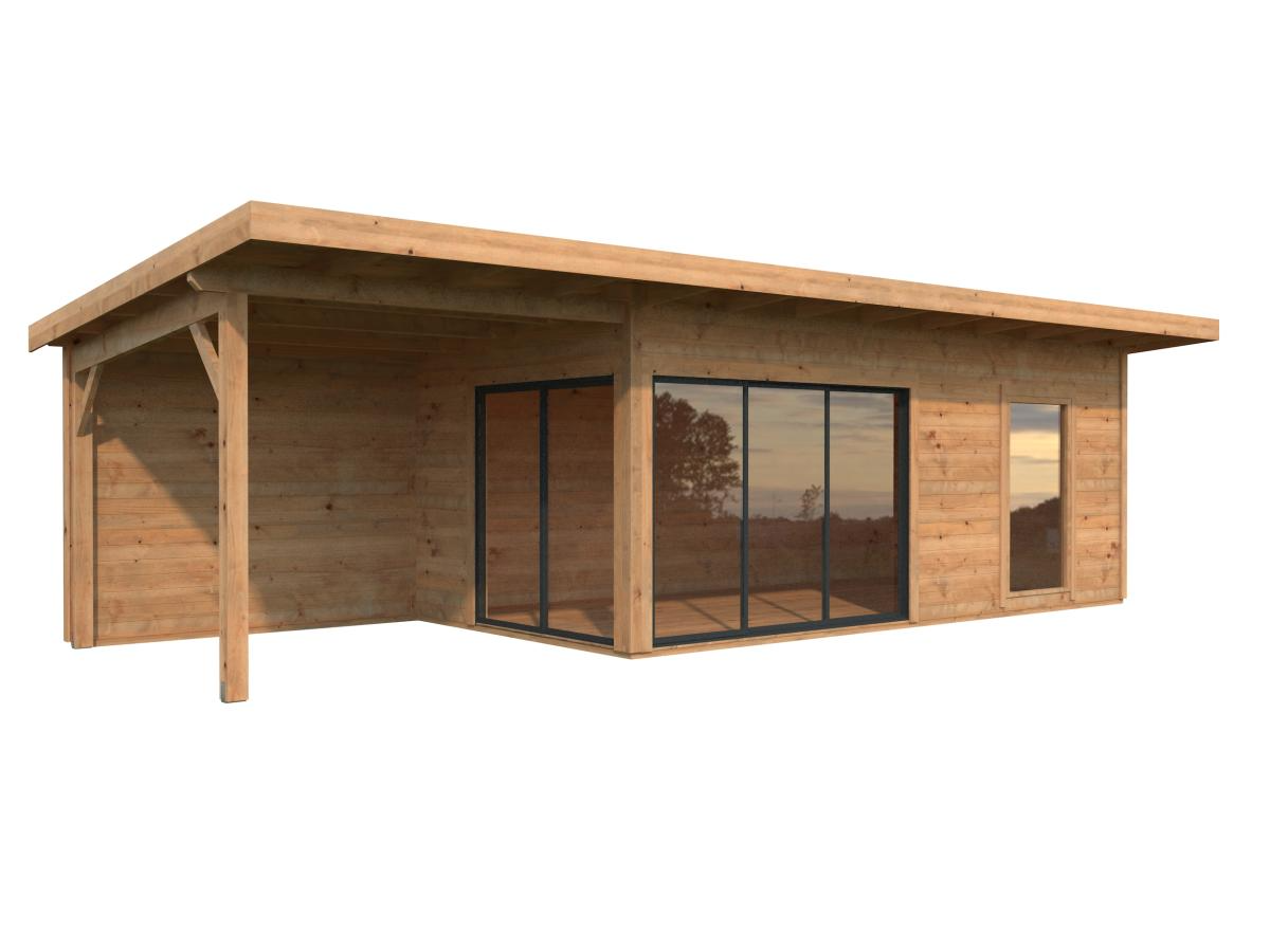 Palmako | Andrea XL (29'6" x 9'10" | 269.1 sq.ft. | 1.7") Garden Room with Sliding Doors