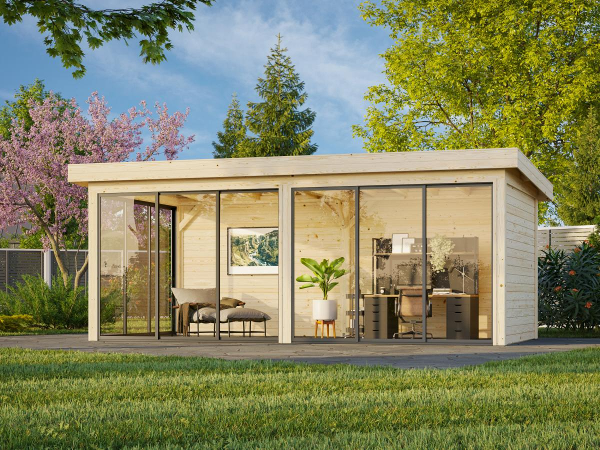 Palmako | Lenna (19'3" x 9'10" | 178.7 sq.ft.) Glass Garden Room With Sliding Doors