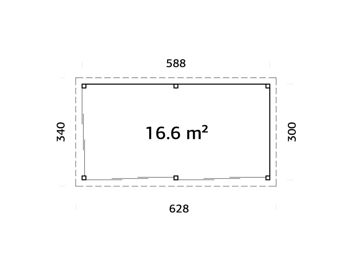 Palmako | Lenna (19'3" x 9'10" | 178.7 sq.ft.) Glass Garden Room With Sliding Doors