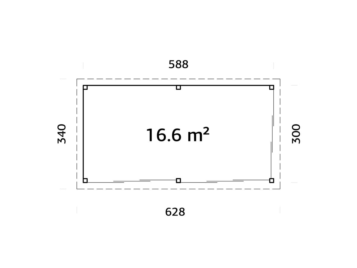 Palmako | Lenna (19'3" x 9'10" | 178.7 sq.ft.) Glass Garden Room With Sliding Doors