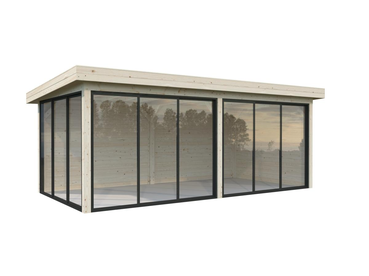 Palmako | Lenna (19'3" x 9'10" | 178.7 sq.ft.) Glass Garden Room With Sliding Doors
