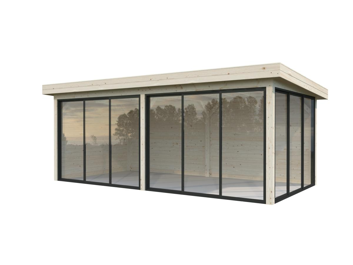 Palmako | Lenna (19'3" x 9'10" | 178.7 sq.ft.) Glass Garden Room With Sliding Doors