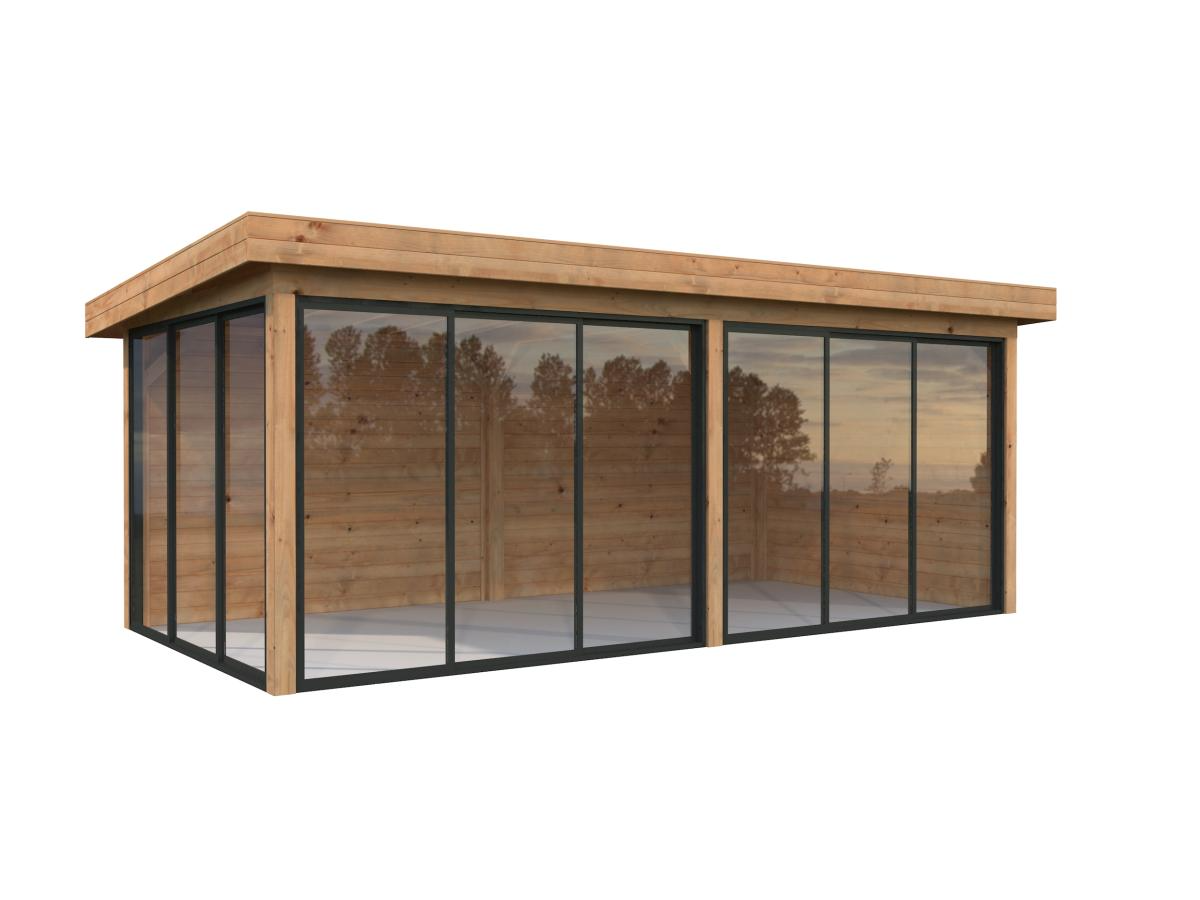 Palmako | Lenna (19'3" x 9'10" | 178.7 sq.ft.) Glass Garden Room With Sliding Doors