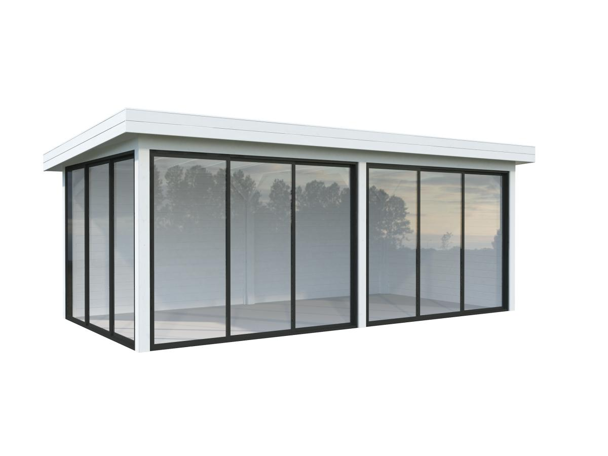 Palmako | Lenna (19'3" x 9'10" | 178.7 sq.ft.) Glass Garden Room With Sliding Doors