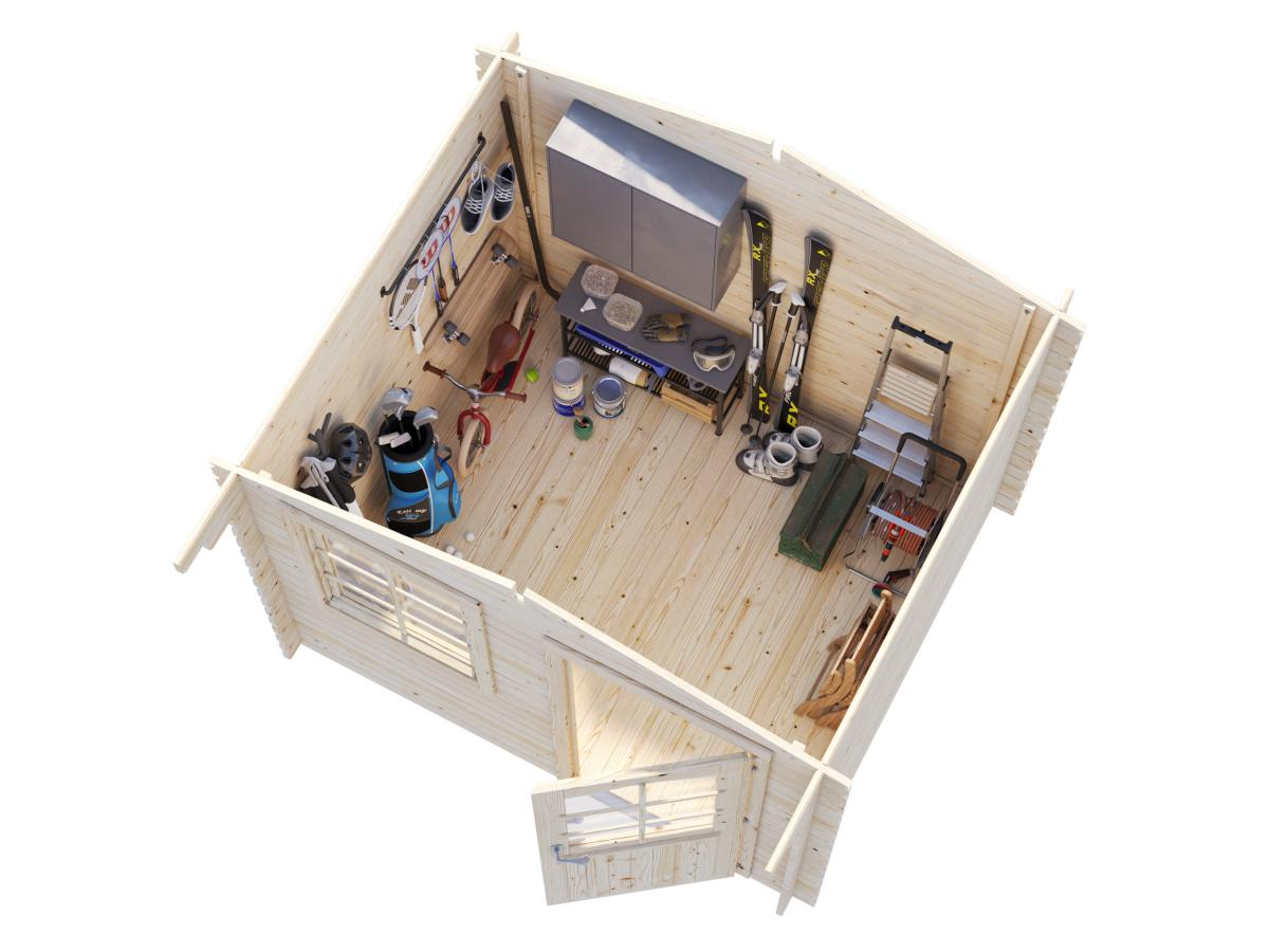 Palmako | Emma S (8'6" x 7'3" | 49.5 sq.ft. | 1.1") Compact Alpine Style Garden Shed