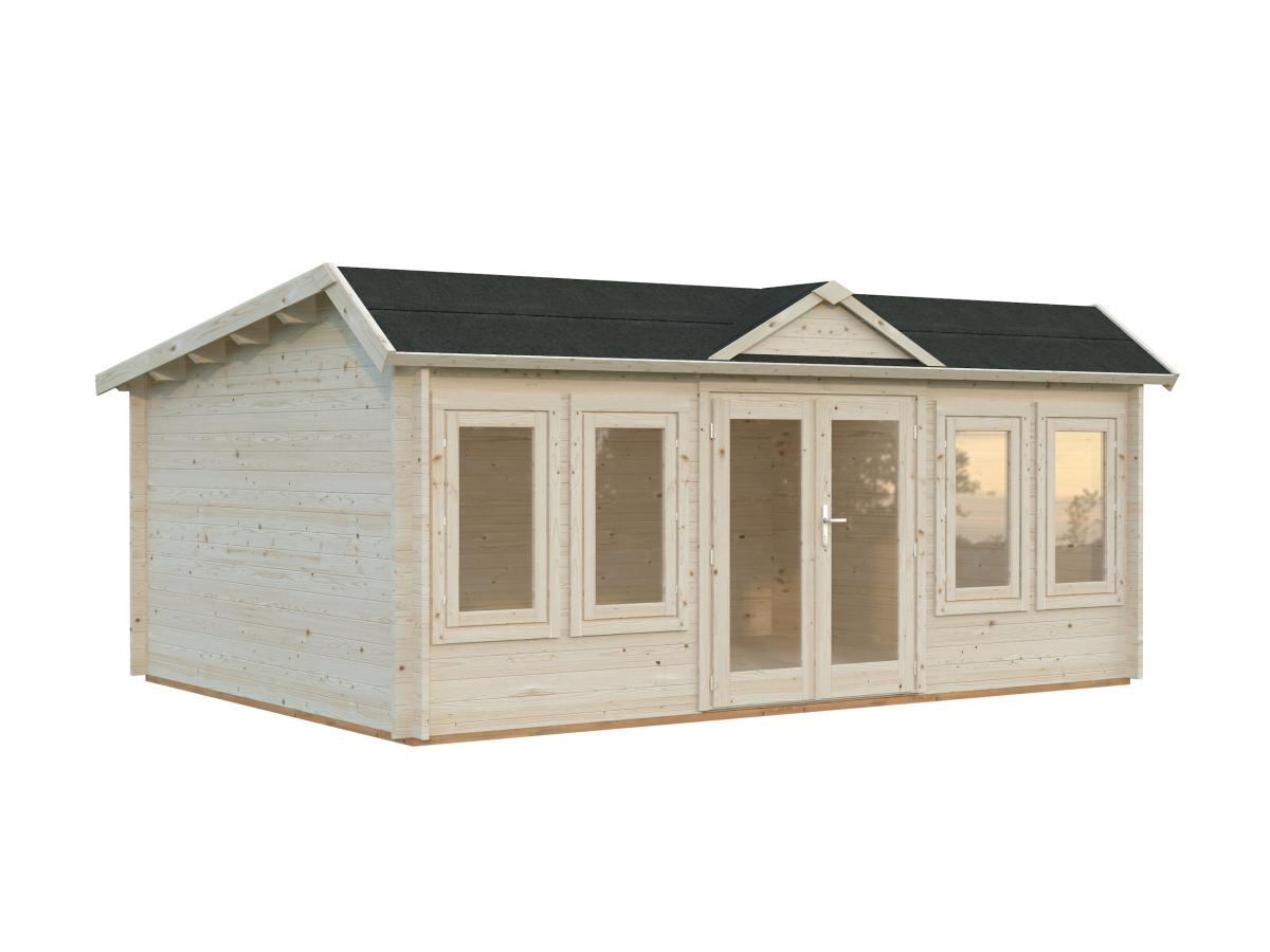 Palmako | Claudia Pent XL (18'1" x 13'1" | 208.8 sq.ft. | 1.3") Under 2.5m Clockhouse Style Large Log Cabin
