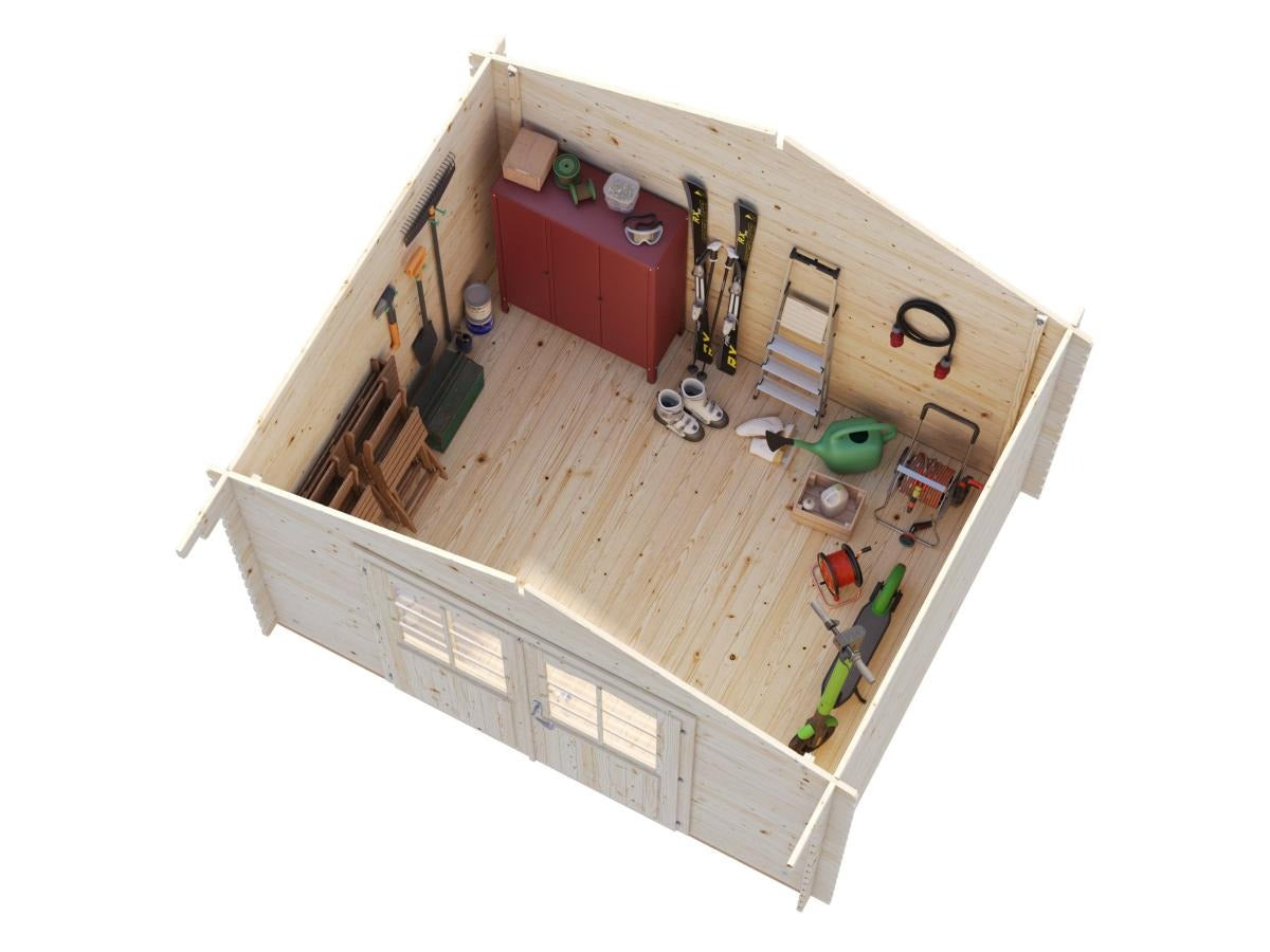 Palmako | Vivian M (10'6" x 8'6" | 74.3 sq.ft. | 1.1") Compact Garden Log Cabin