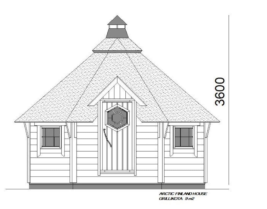 Arctic Finland House | 9m² (97 sq.ft.) Grill House “Grill Kota” For 15 Persons