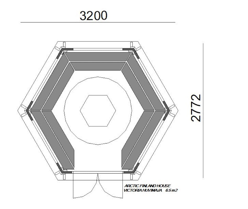 Arctic Finland House | 6.5m² (70 sq.ft.) Victoria Garden House For 10 Persons