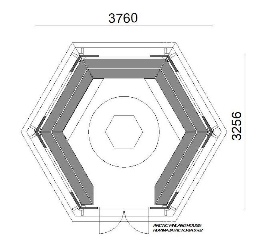 Arctic Finland House | 9m² (97 sq.ft.) Victoria Garden House For 15 Persons