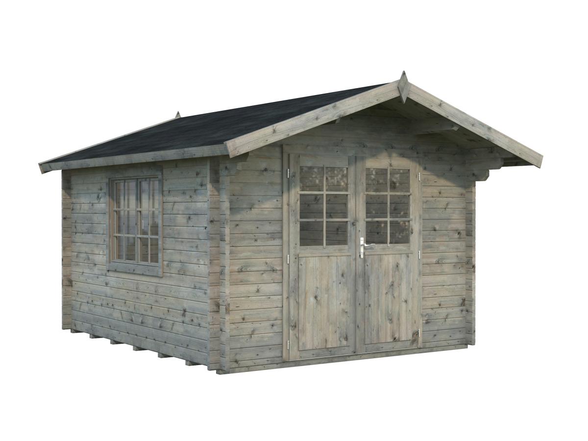 Palmako | Sally S (10'6" x 12'6" | 110 sq.ft. | 1.7") Compact Nordic Style Traditional Log Cabin