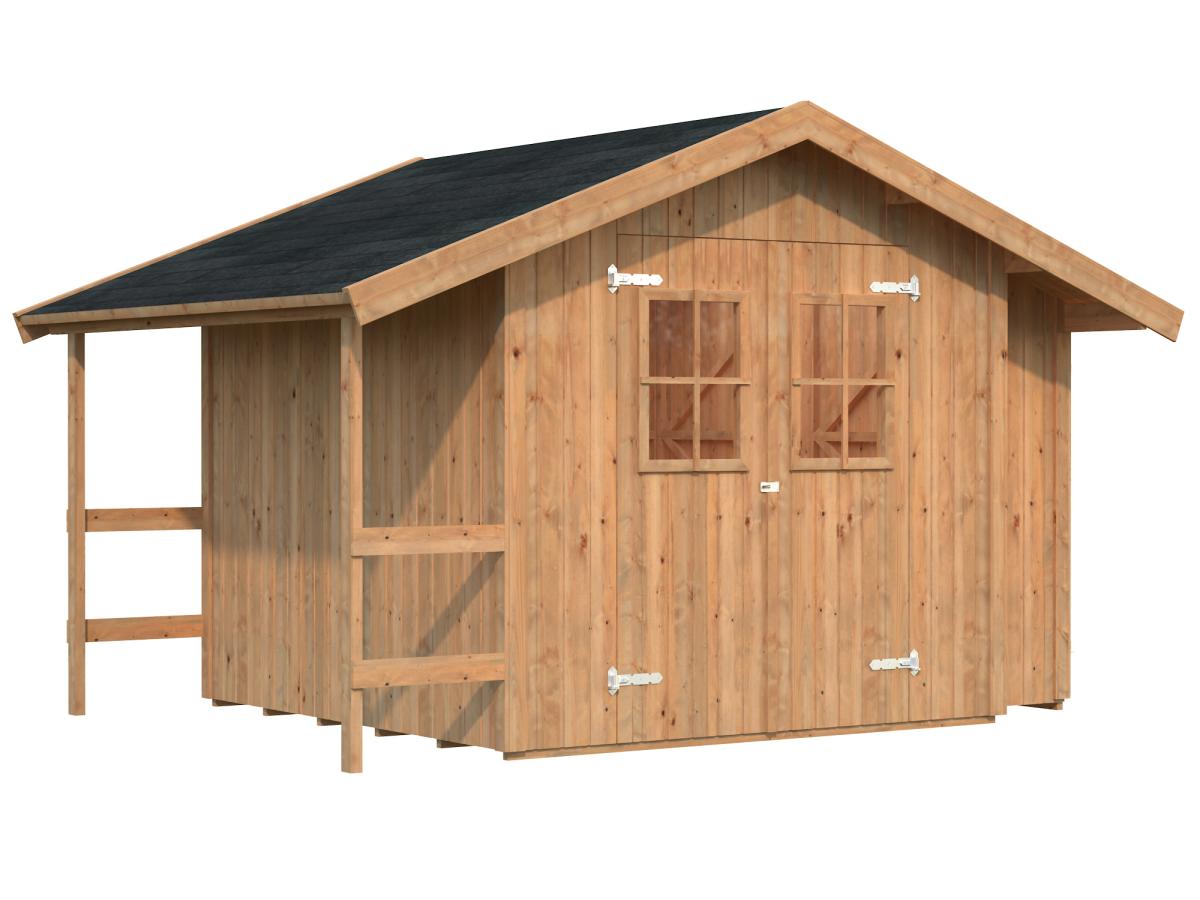 Palmako | Marcus (7'8" x 7'10" | 70 sq.ft.) Garden Shed With Log Store